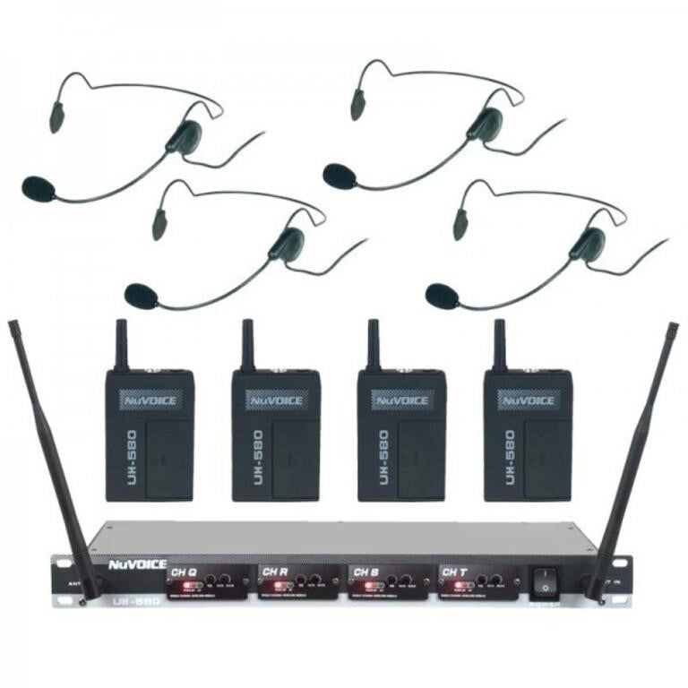 NuVOICE UH-580 UHF Wireless Headset System