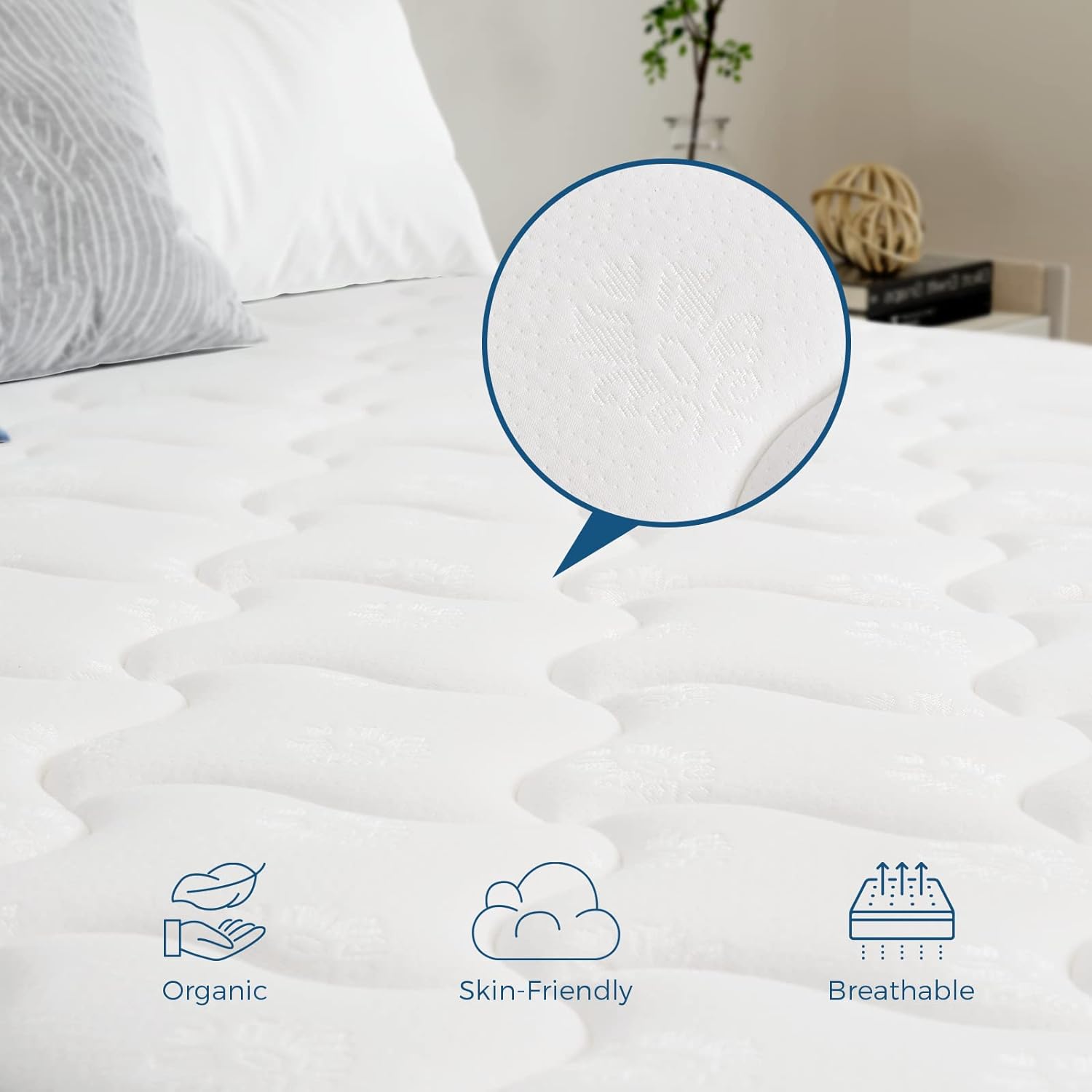 Inofia Mattress 8 Inch Full Mattress Hybrid Spring Memory Foam