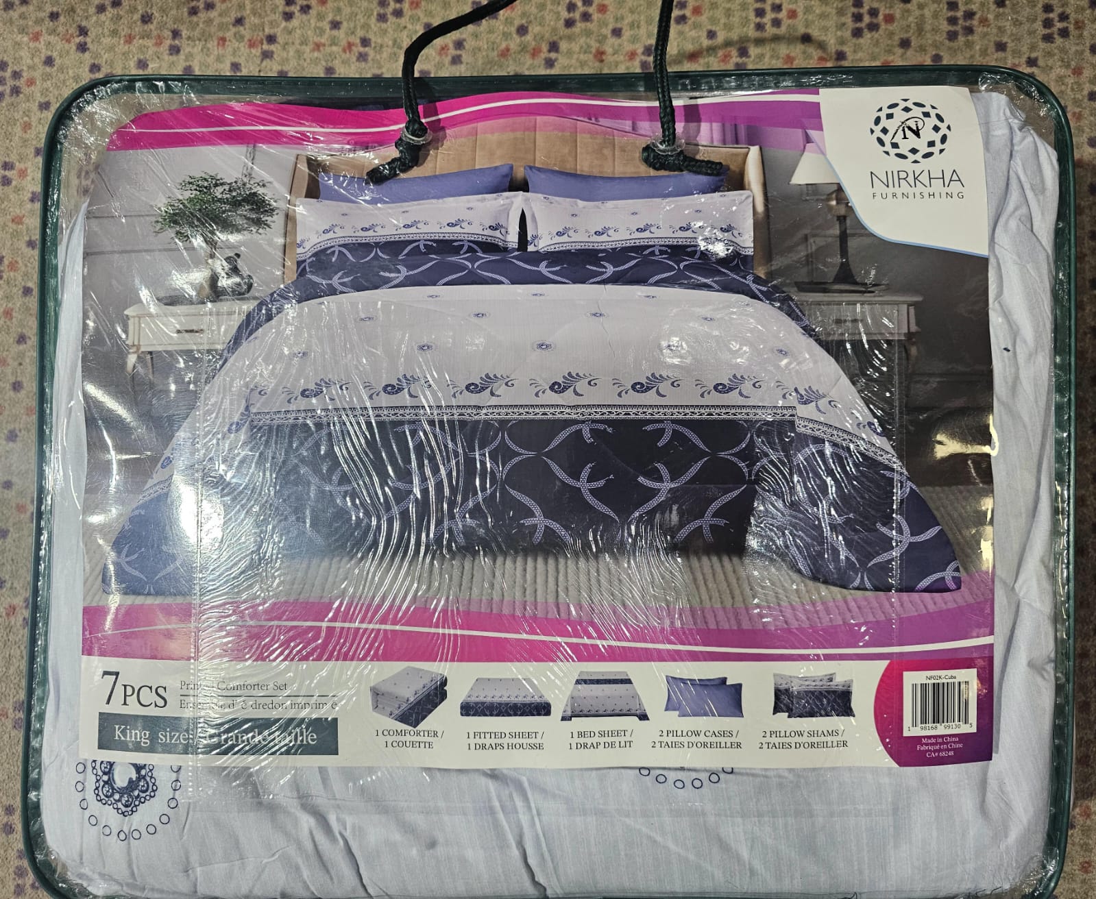 Printed comforter set-7pcs