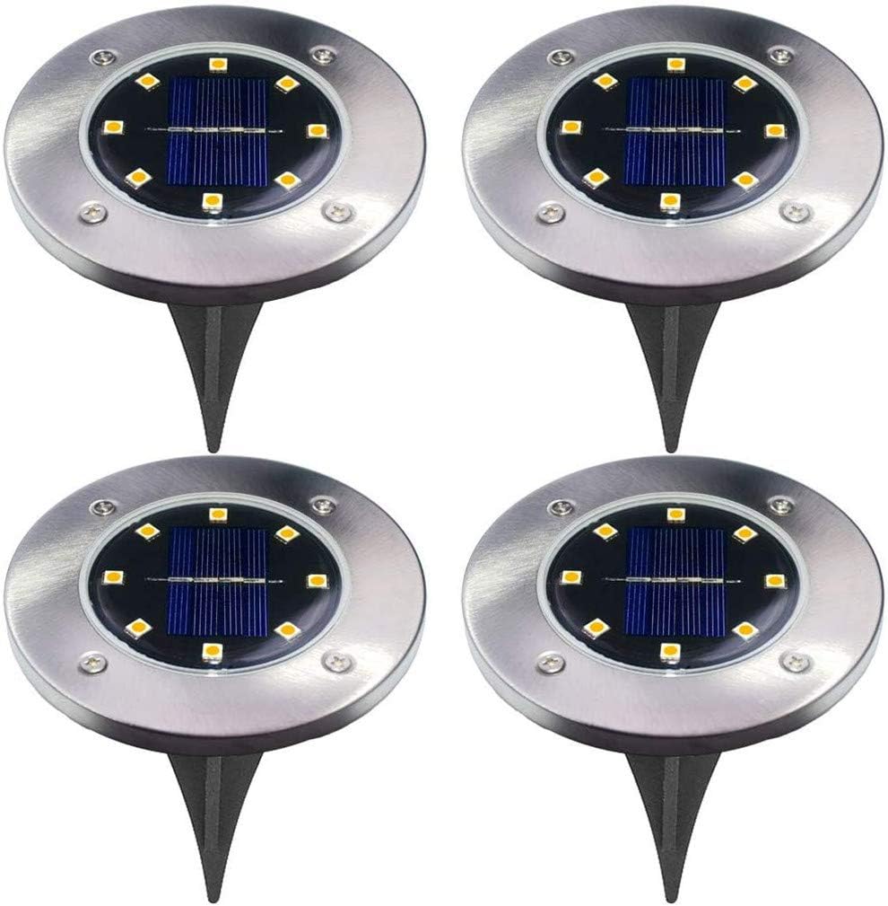 Solar Ground Lights 8 LED Waterproof