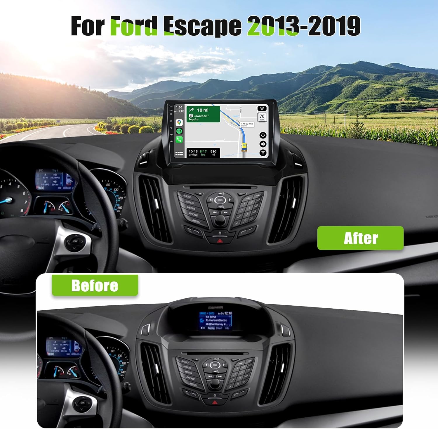 Android 13 Car Radio for Ford Escape 2013-2019