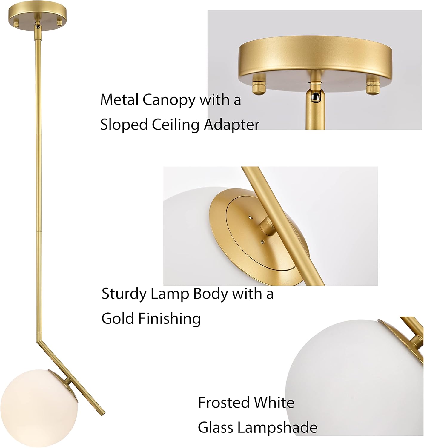 Modern Gold Pendant Light Fixtures Glass