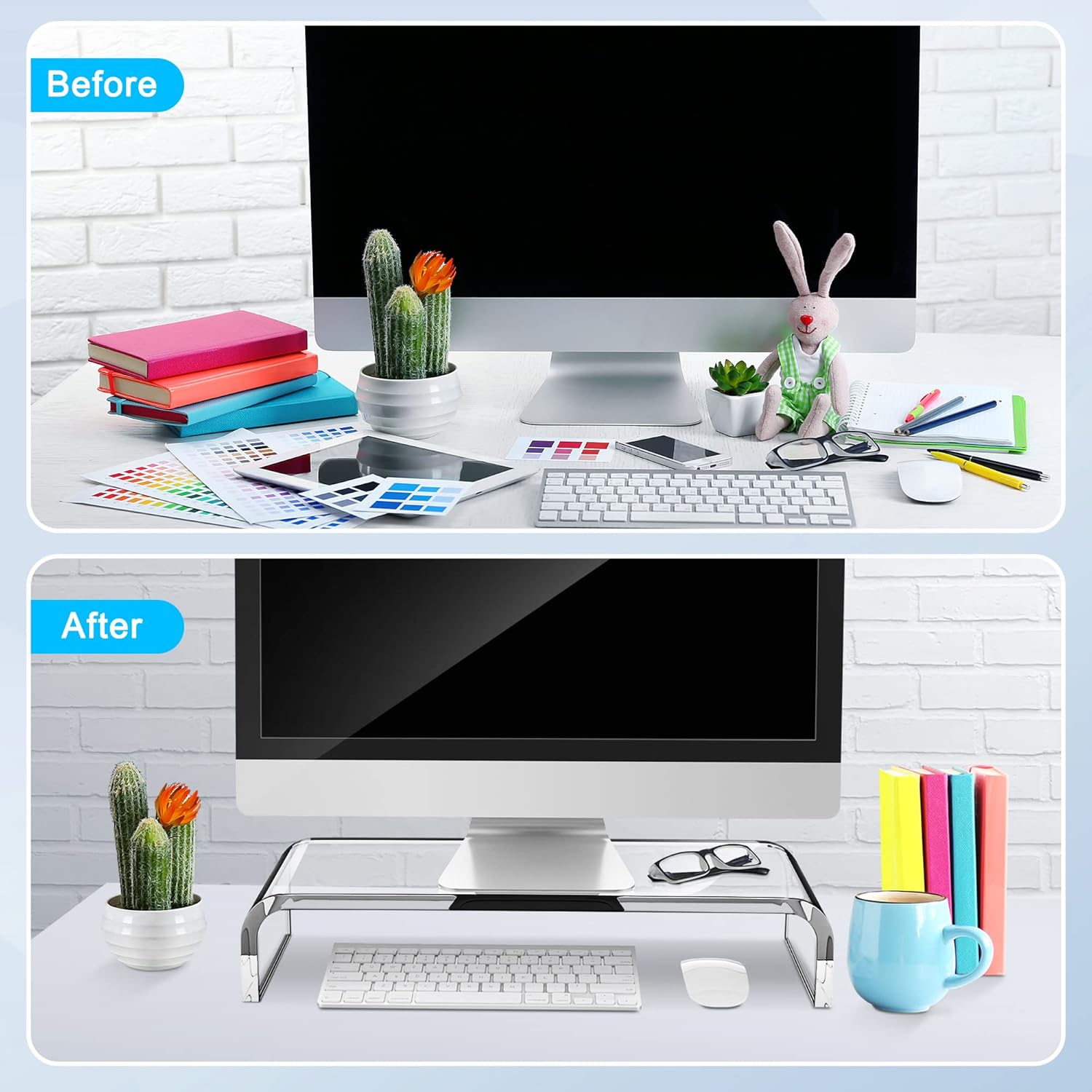 AboveTEK Premium Acrylic Monitor Stand