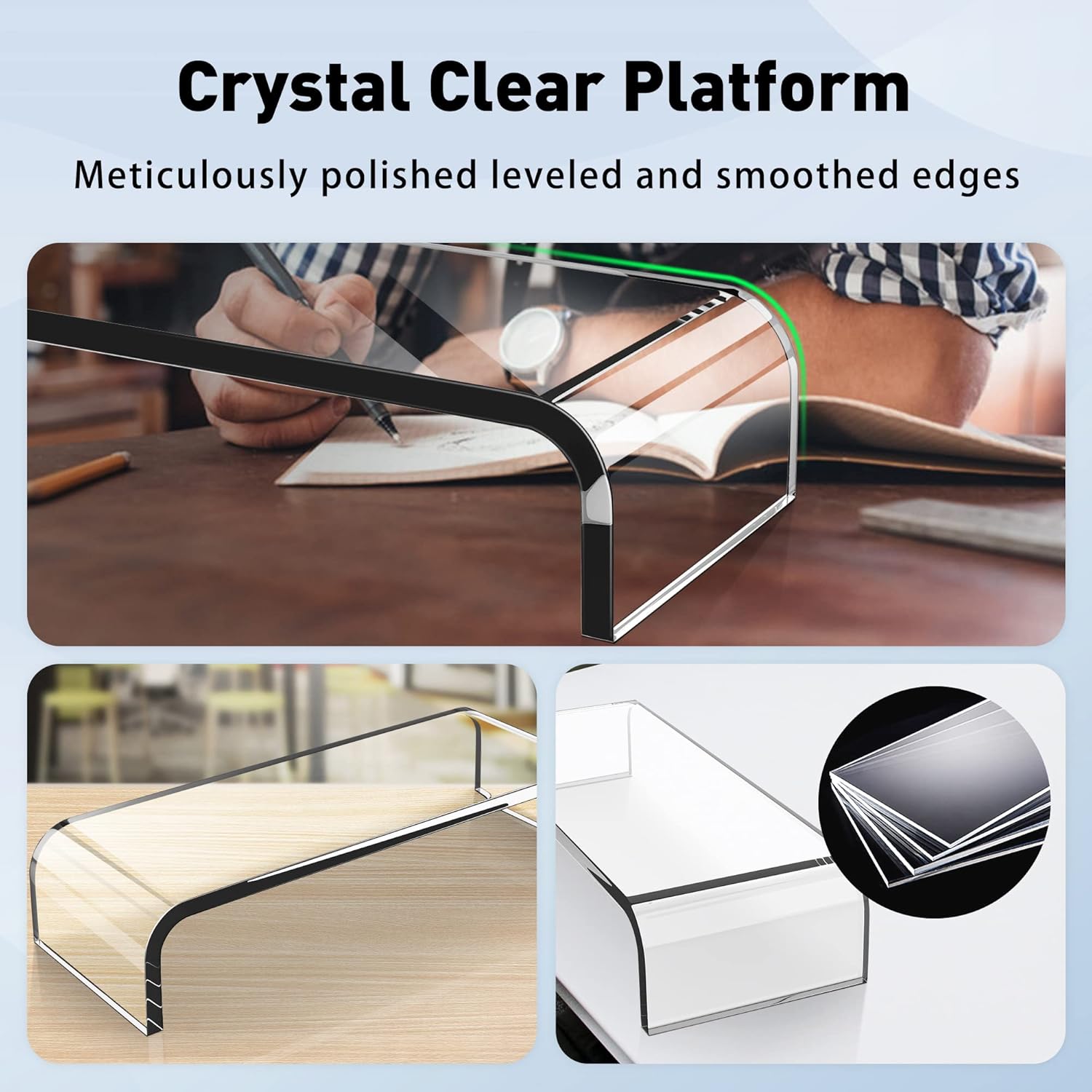 AboveTEK Premium Acrylic Monitor Stand