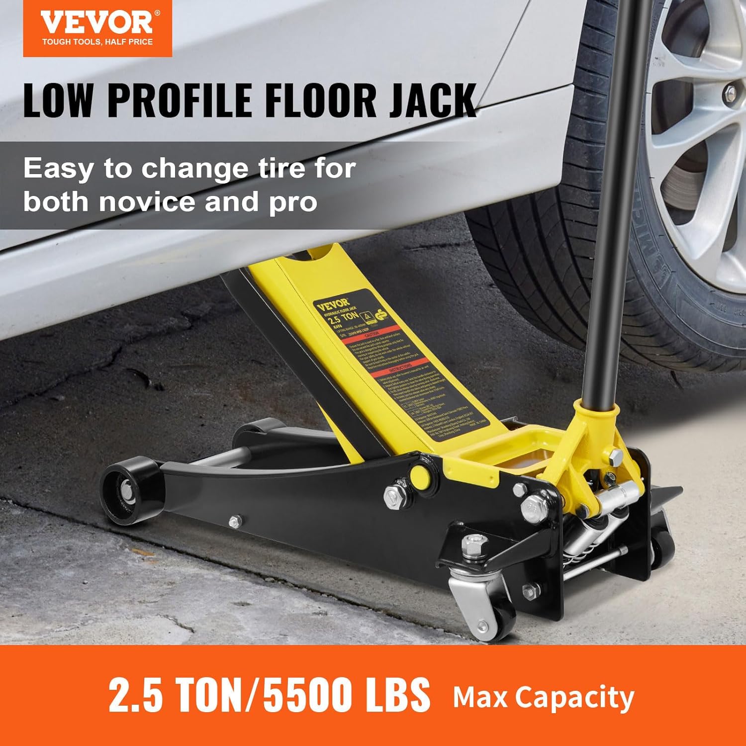 VEVOR Floor Jack, 2.5 Ton Low Profile Floor Jack