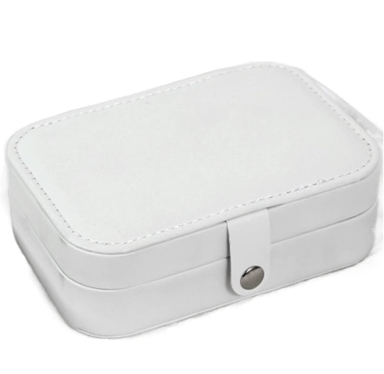 Jewelry Box Pink PU Leather Jewelry Box Multi-Function Storage Box Earrings Ring Display Case Storage Box Jewellery Organiser (Color : White, Size : 16 * 11 * 5cm)