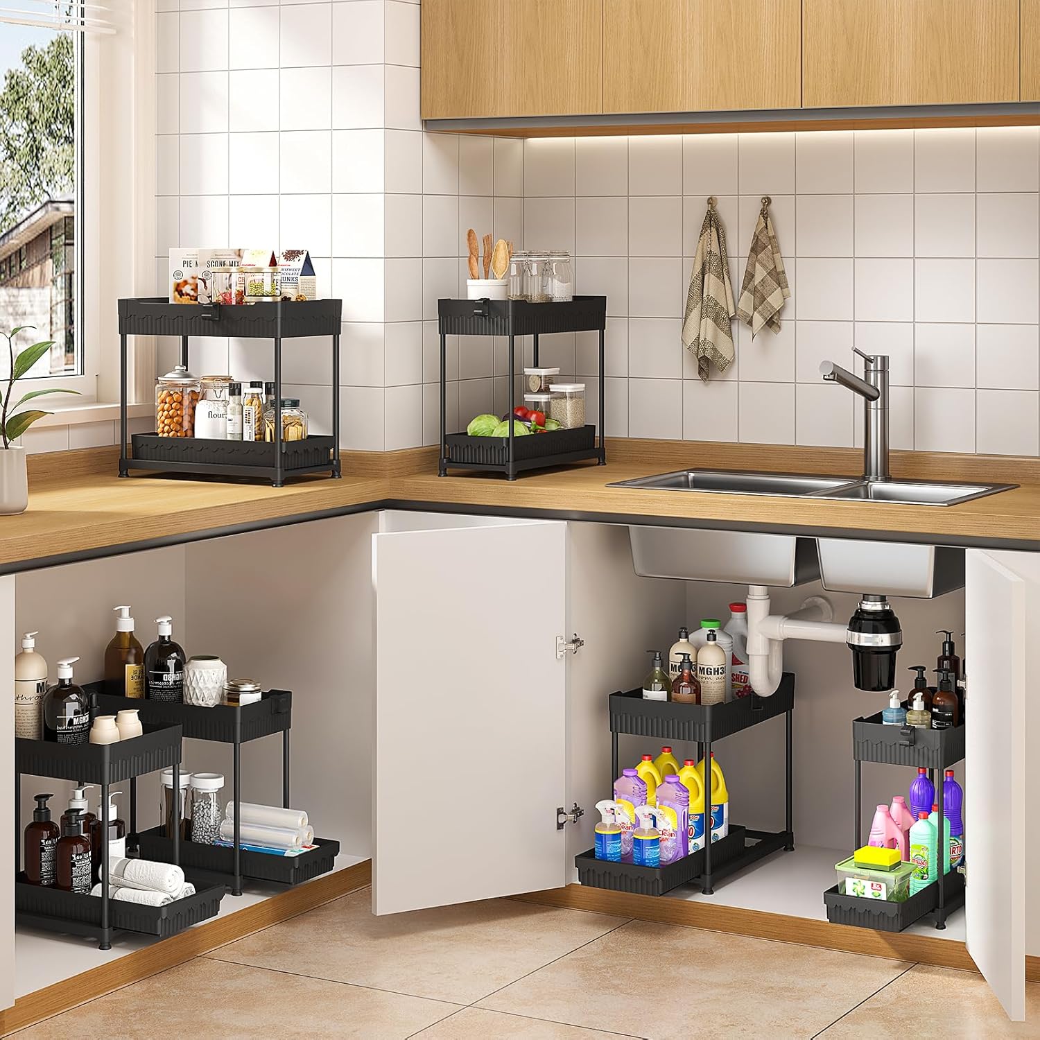 2 Pack Under Sink Organizer and Storage
