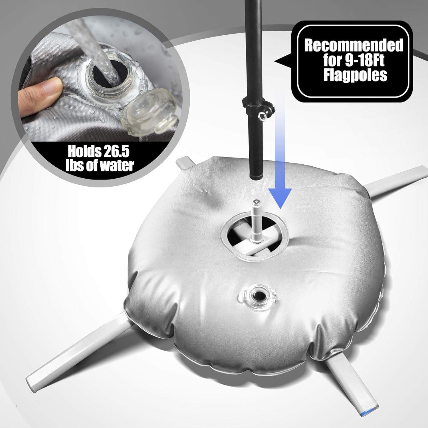 Anley Foldable Ground Base with Water Bag