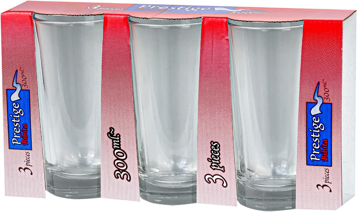 Prestige Bibita 3 pieces 300 ml Tumbler Glasses Water