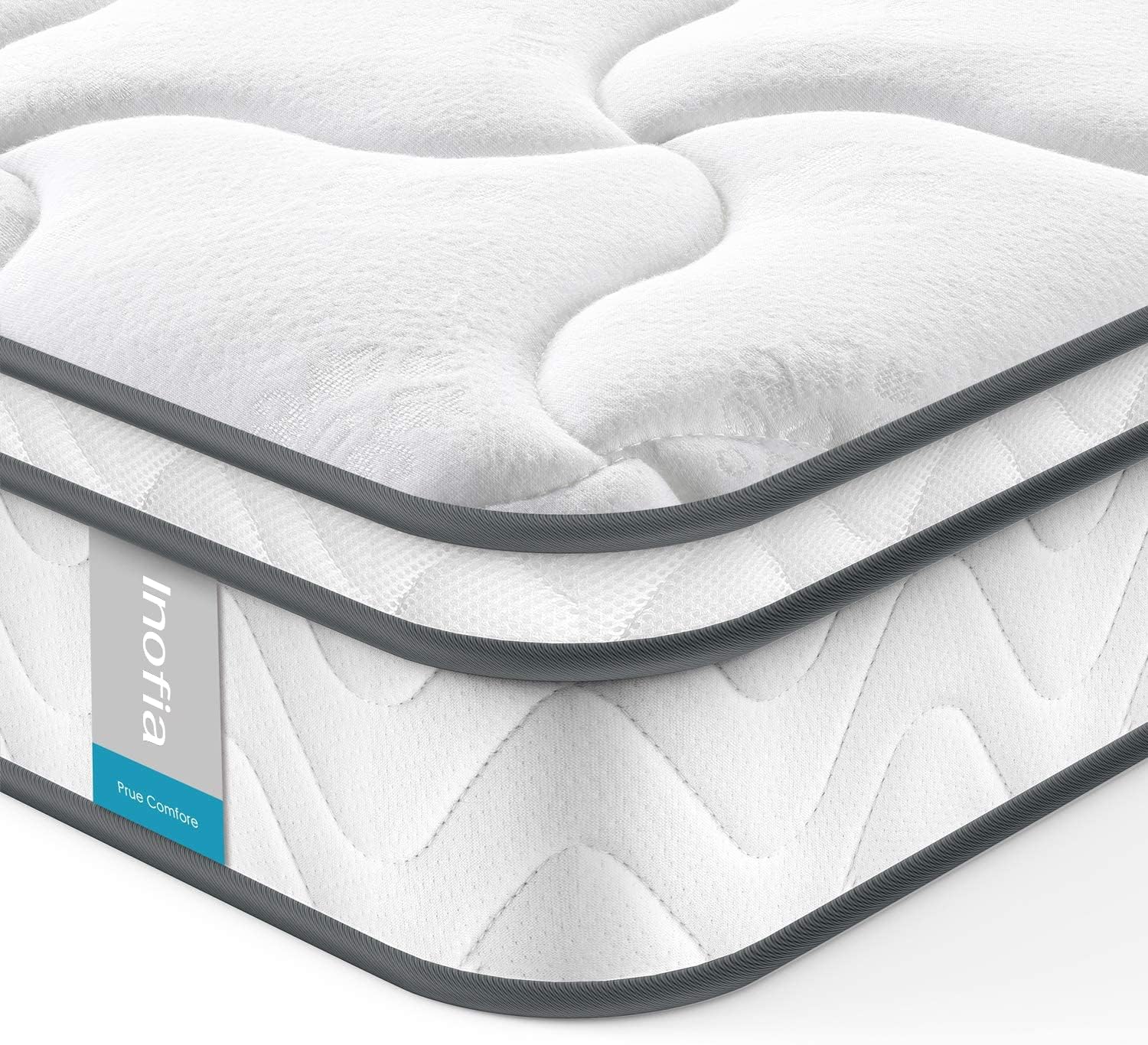 Inofia Mattress 8 Inch Full Mattress Hybrid Spring Memory Foam