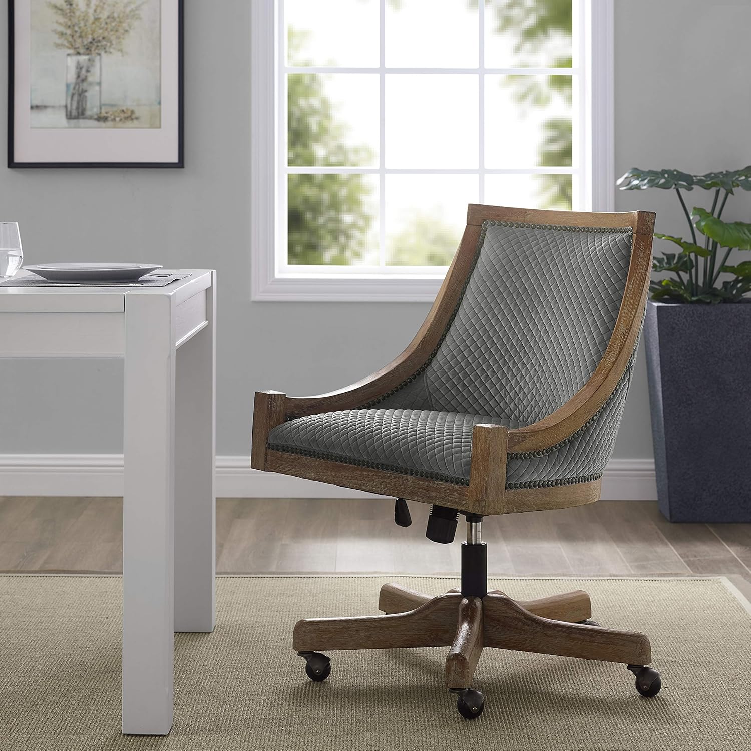 Linon Home Décor Office Chair, Gray Wash