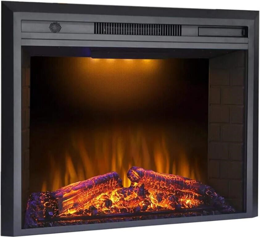 Houselux Trim, 36 Inches Electric Fireplace, Black