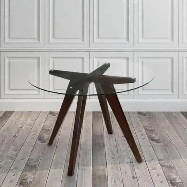 Korhani glass top dining table