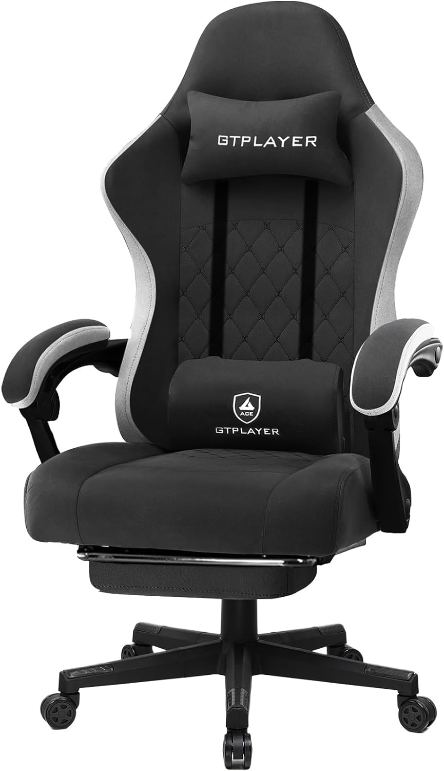 GTPLAYER LR002-BLACK Gaming Chair, Black