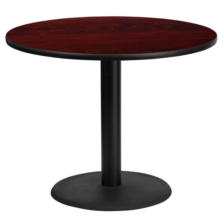 Flash Furniture 36 Inch Round Mahogany Laminate