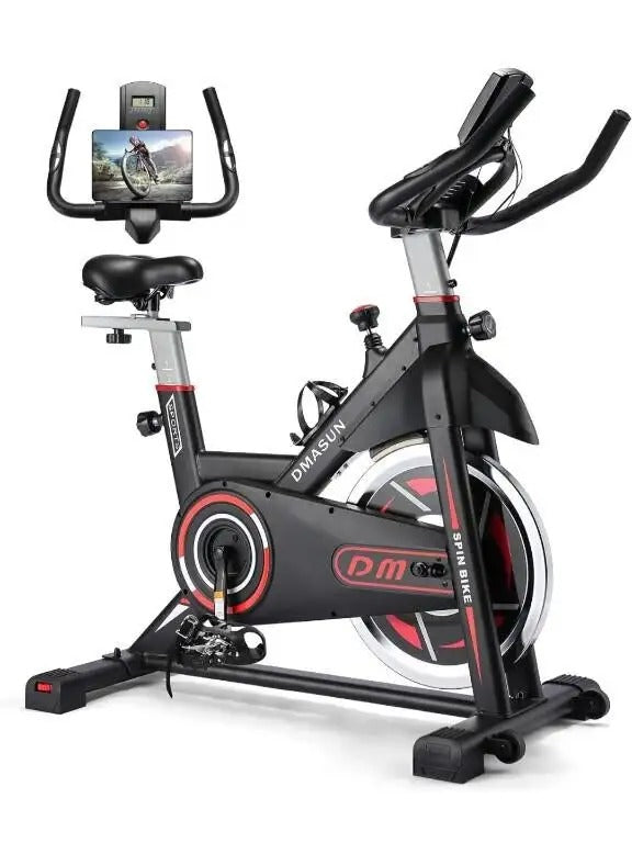 DMASUN Exercise Bike, Indoor Cycling Bike Stationary, Black