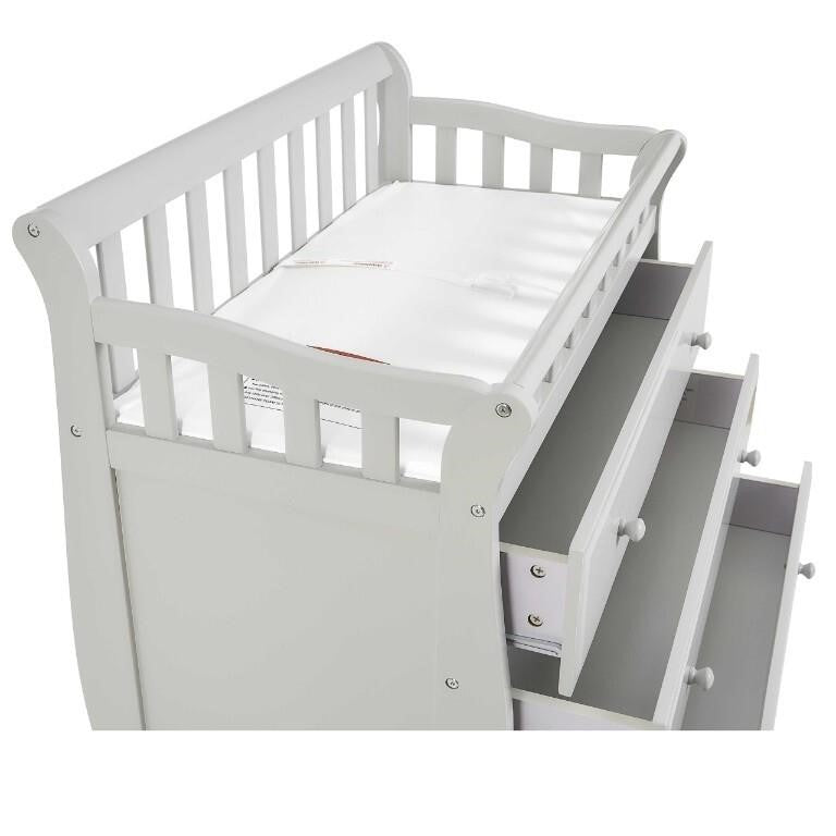 DreamOnMe Marcus Changing Table and Dresser (Mystic Grey