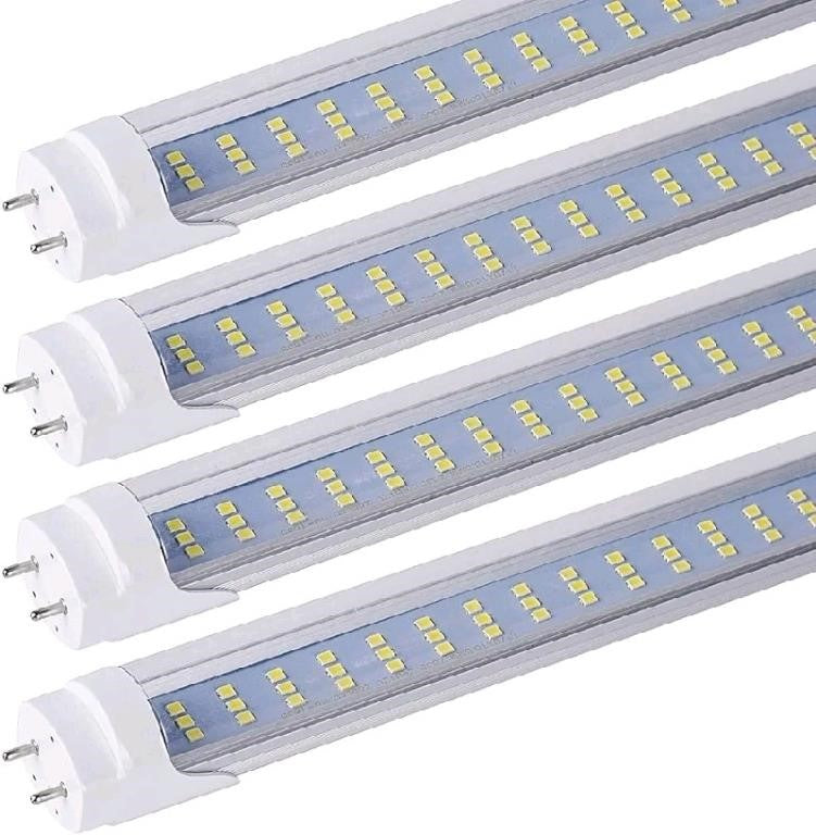 BESTKA LED Tube Light 4Ft, 60W, 6500LM, 6000K Cold White, Dual-End Powered, 4 Pack