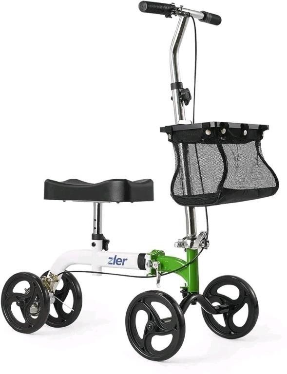 Zler Deluxe Steerable Knee Walker/ Crutch Alternative.