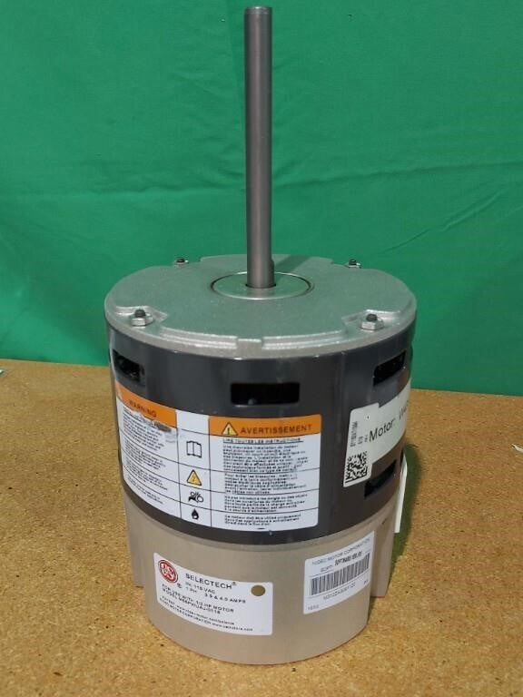 US Motors Direct Drive Blower Motor, Model M55PWUAJ-0118, Made in Mexico