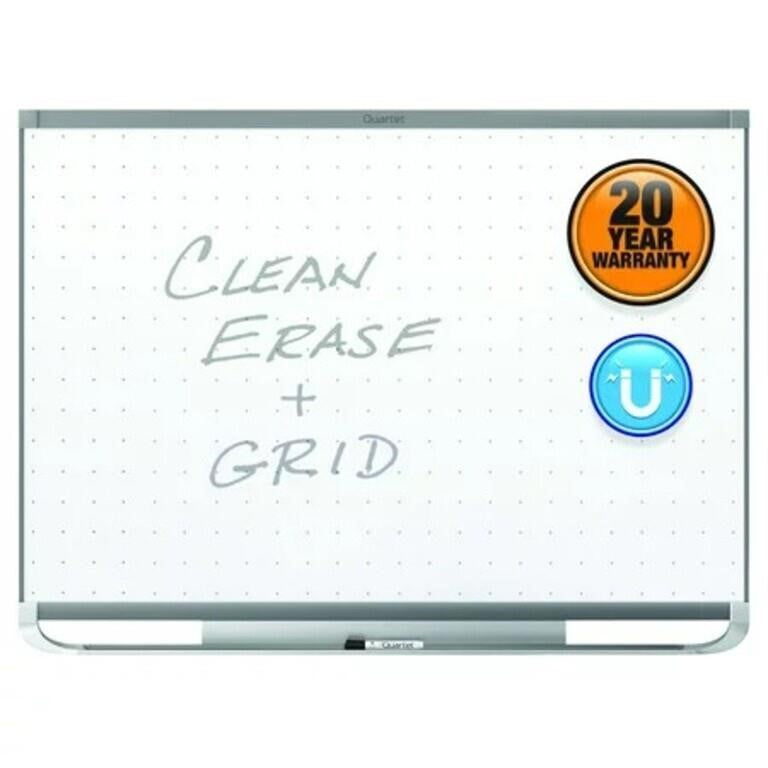 Quartet Prestige 2 Total Erase Magnetic Whiteboard 3 x 2 Graphite Finish Frame