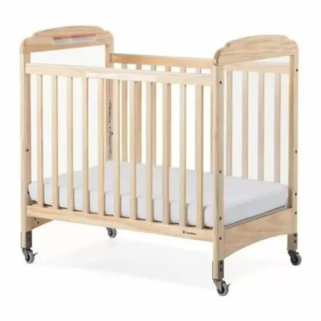 Foundations Next Gen Serenity Fixed-Side Compact Clearview Crib Natural