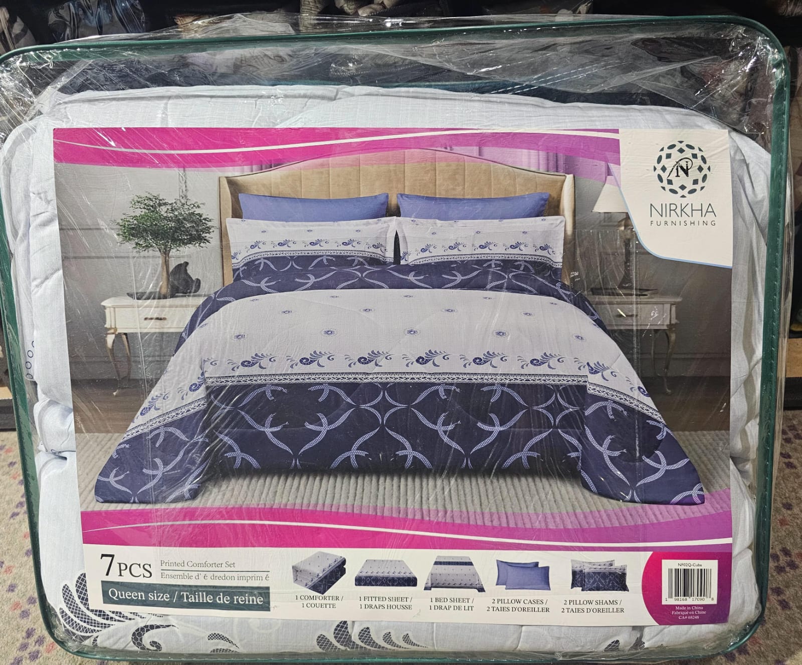 Printed comforter set-7pcs