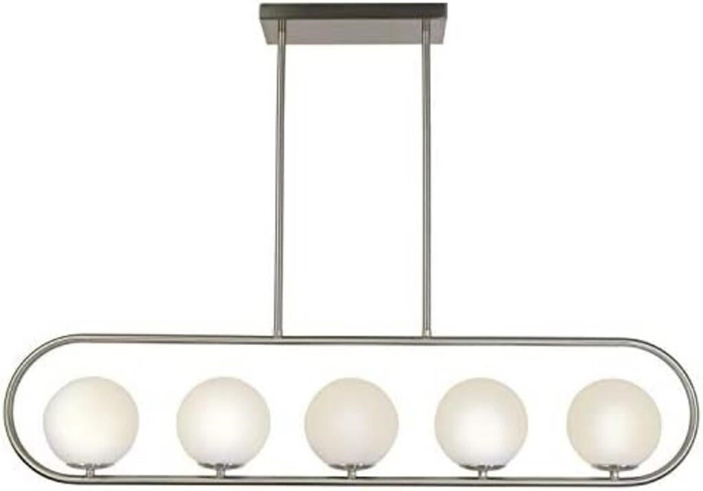 Modern Brushed Nickel 5-Light Indoor Pendant Light Fixture