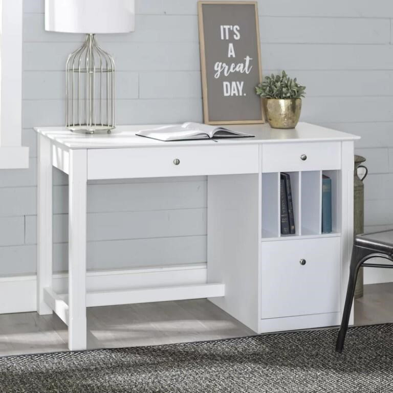 Goodyear Desk, White, 30'' H X 48'' W X 24'' D