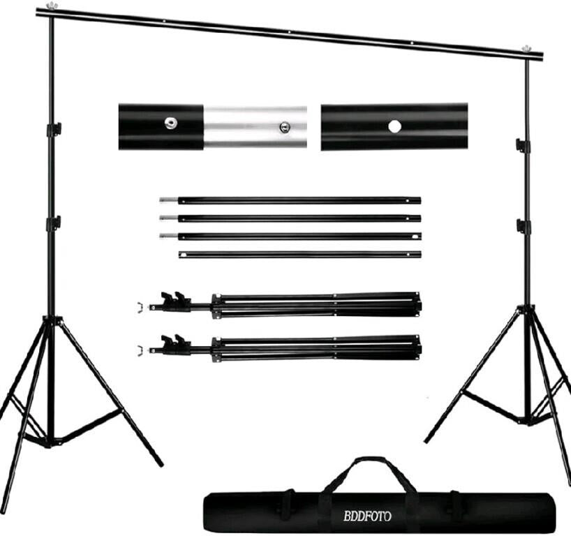 Backdrop Stand Kit, BDDFOTO 6.5x10ft/2x3m Photography -