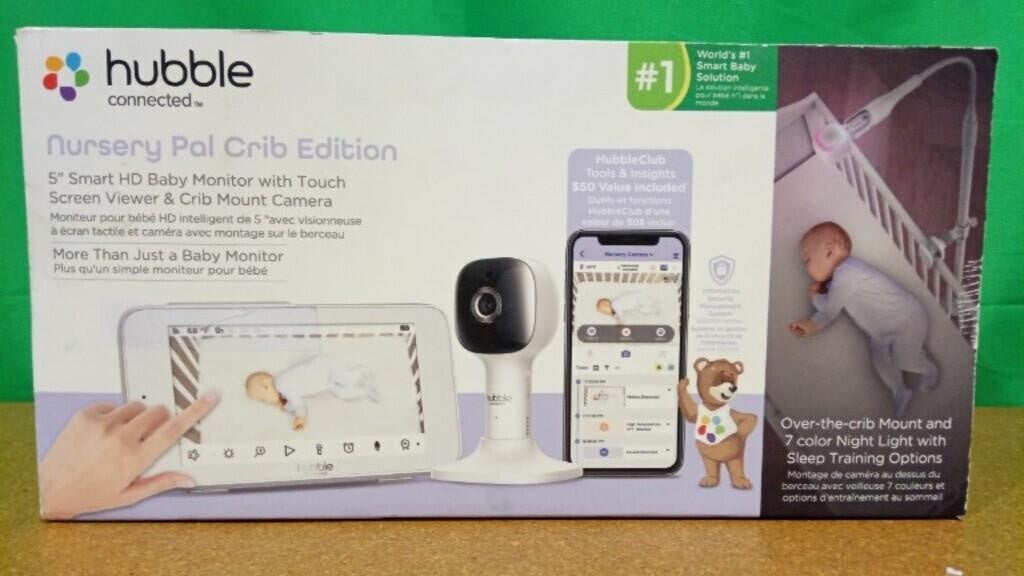 Hubble Nursery Pal Crib Edition Baby Monitor with