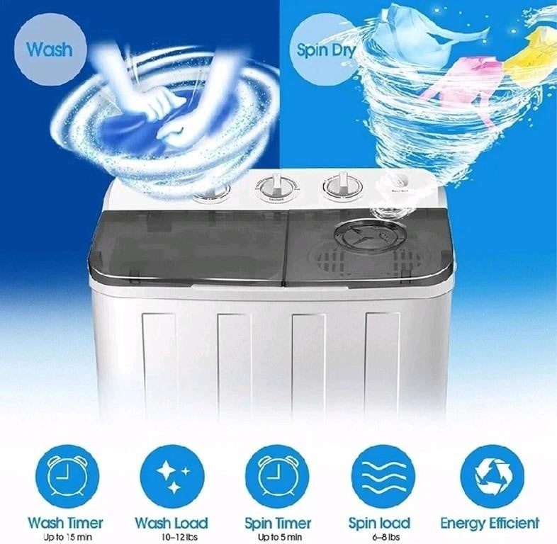 Portable Washing Machine Spin Dryer Compa