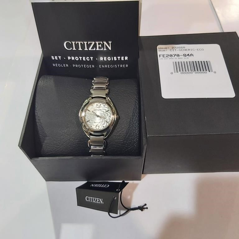 Citizen Eco-Drive round stainless steel case and b