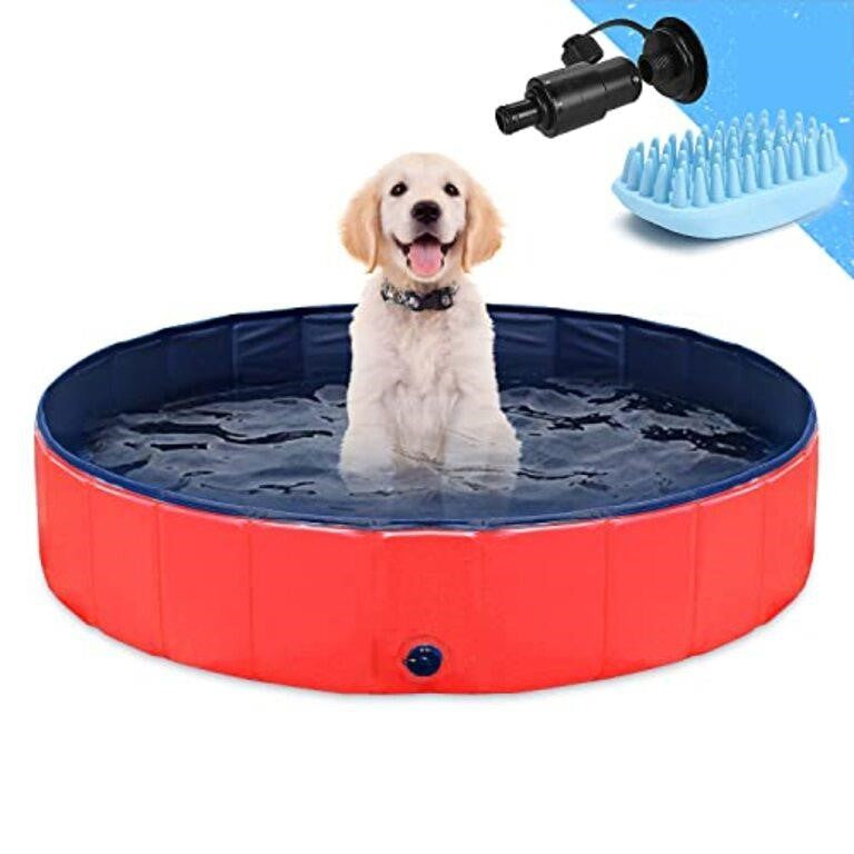 GoStock Foldable Dog Pool for Small Dogs 39" * 12
