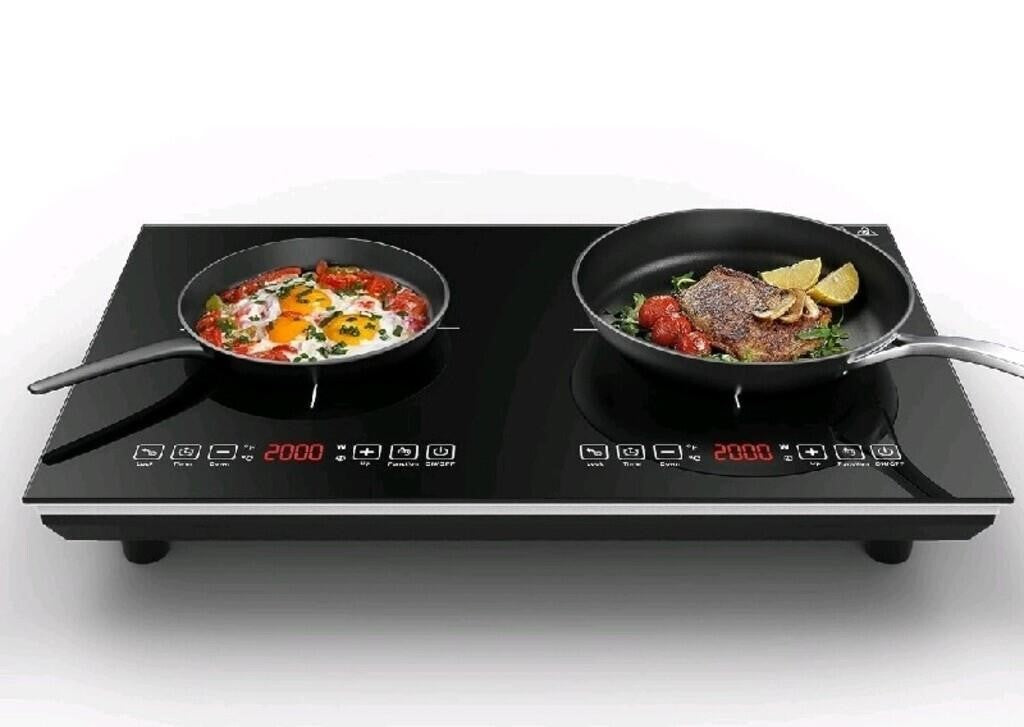 VBGK Double Induction Cooktop, 4000W Countert