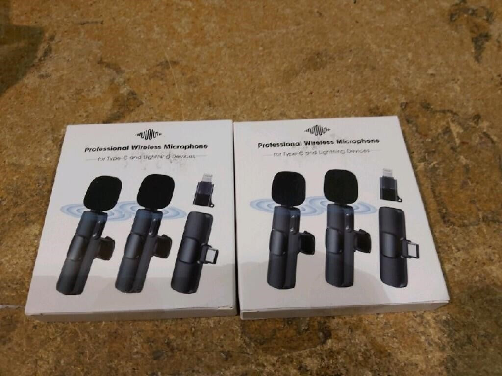 2 Pack USB C Mini Wireless Lavalier MICROPHONE