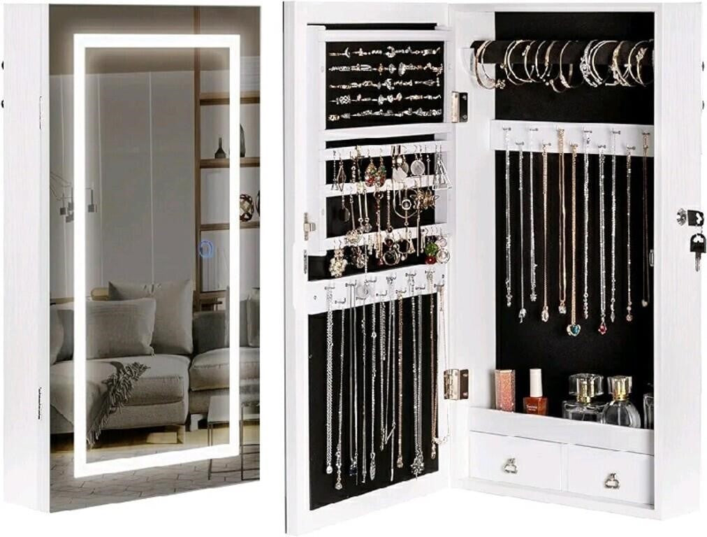 Lavievert, Jewelry Armoire with LED Light