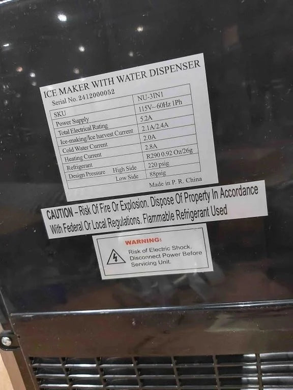 NUNET 3-in-1 Countertop Ice Maker and Hot