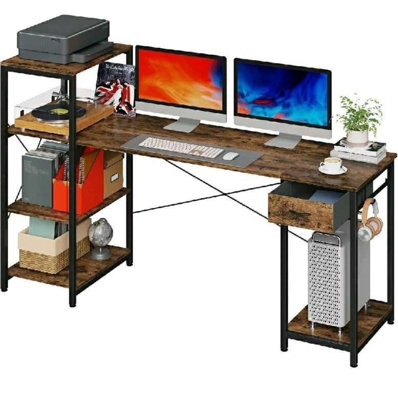 GYIIYUO, Computer Desk with Wider 14'' Printer