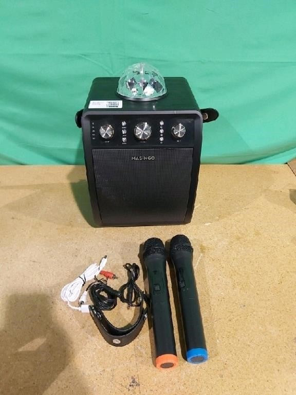 MASINGO Karaoke Machine with 2 Wireless M