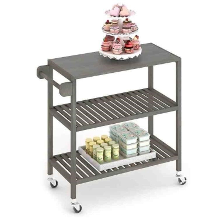 Portable Rolling Trolley Cart Kitchen with Towel Rack