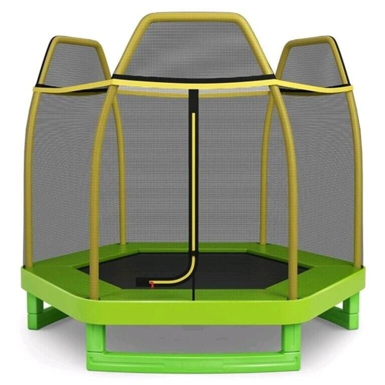 Costway 7-ft Outdoor Indoor Kids Trampoline wi