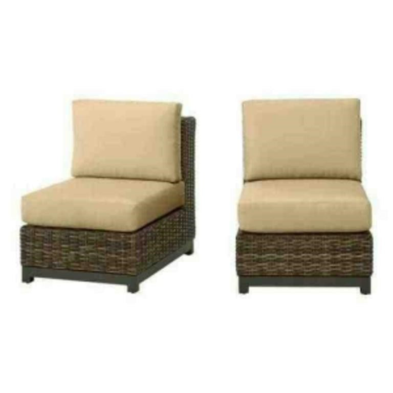 Hampton Bay Fernlake Steel Wicker Armless Chai