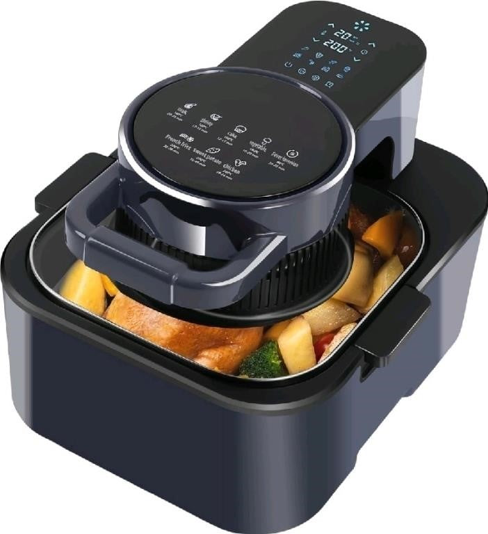 UCMDA Air Fryer, 8.5Qt 6-in-1 Visualized Smart Dig