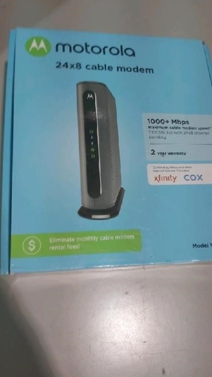 MOTOROLA 24x8 Cable Modem, Model MB7621,