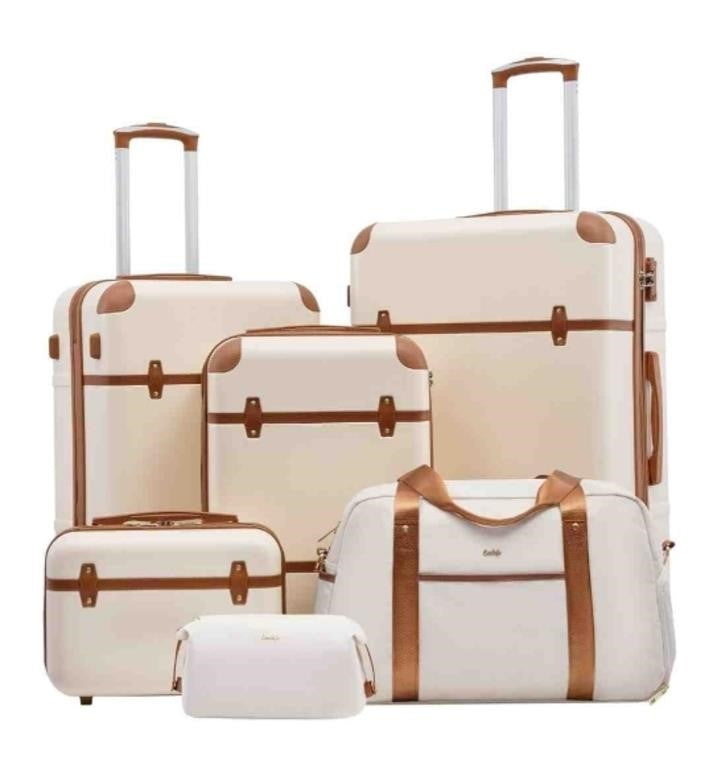 Coolife Luggage Set WHITE