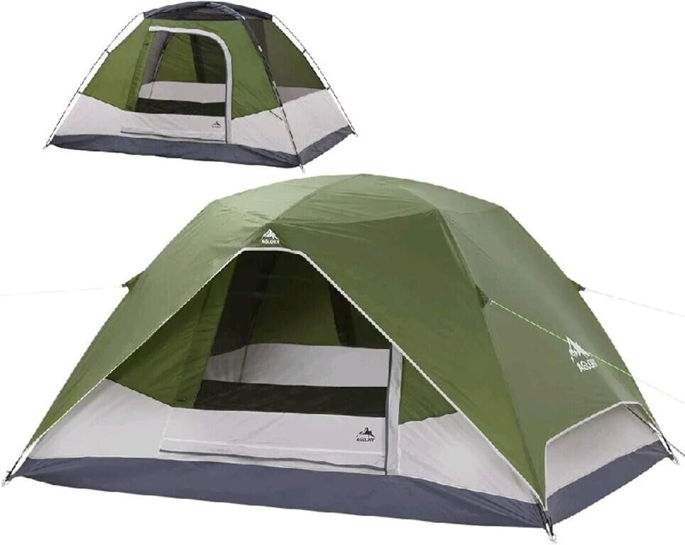 Camping Tent with Rainfly, 2/4 Person Dome Ten