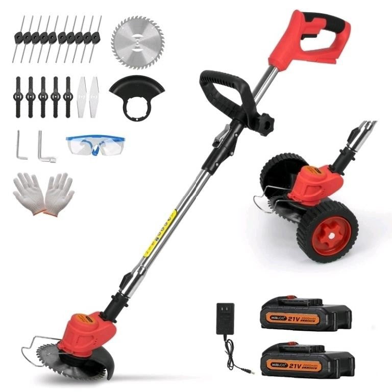 MIBLOB Cordless Weed Wacker,Weed Eater Batter