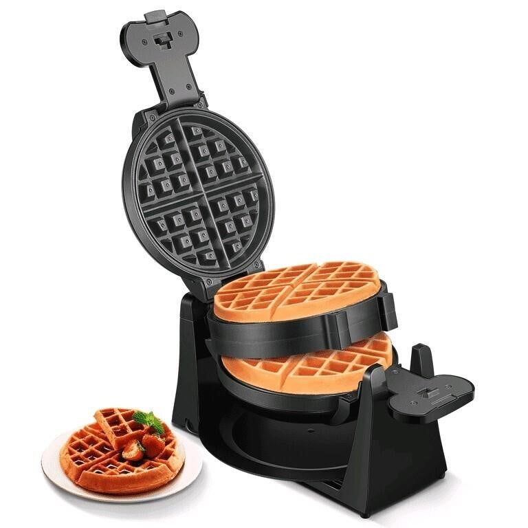 FOHERE Double Belgian Waffle Maker 180 Flip,m