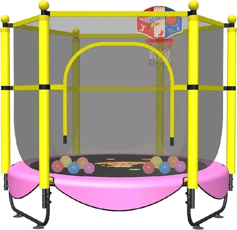 60" Trampoline for Kids, 5 FT Indoor & Outdoor